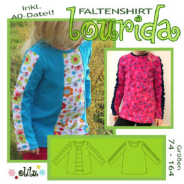 Schnittmuster Faltenshirt Lourida von olilu
